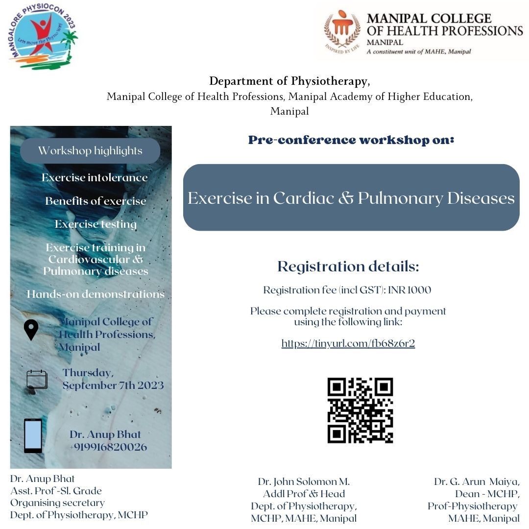 Pre-Conference Workshop on Exercise in Cardiac and Pulmonary Diseases