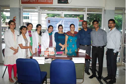 Free Dental Screening counter at KMC  Hospital Attavar on the occasion of 'Oral Hygiene Day' organised by Manipal College of Dental Sciences,Mangalore.