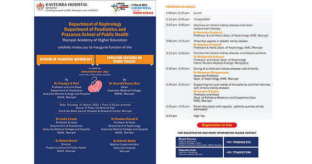 World Kidney Day - Education Sessions on Kidney Disease: March 11, 2021