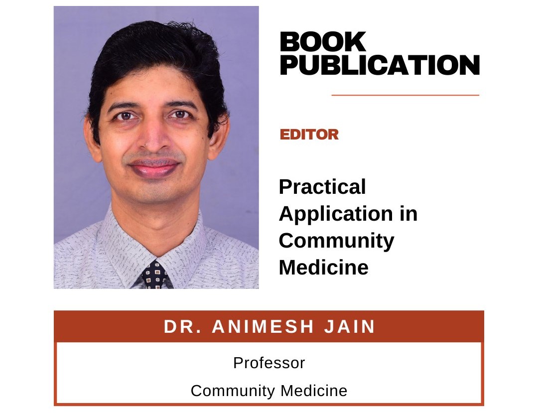 Faculty Achievement-Dr. Animesh Jain