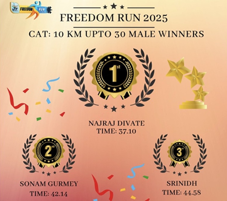 Stride with Pride: Our Student Shines at Canara Freedom Run 2025"