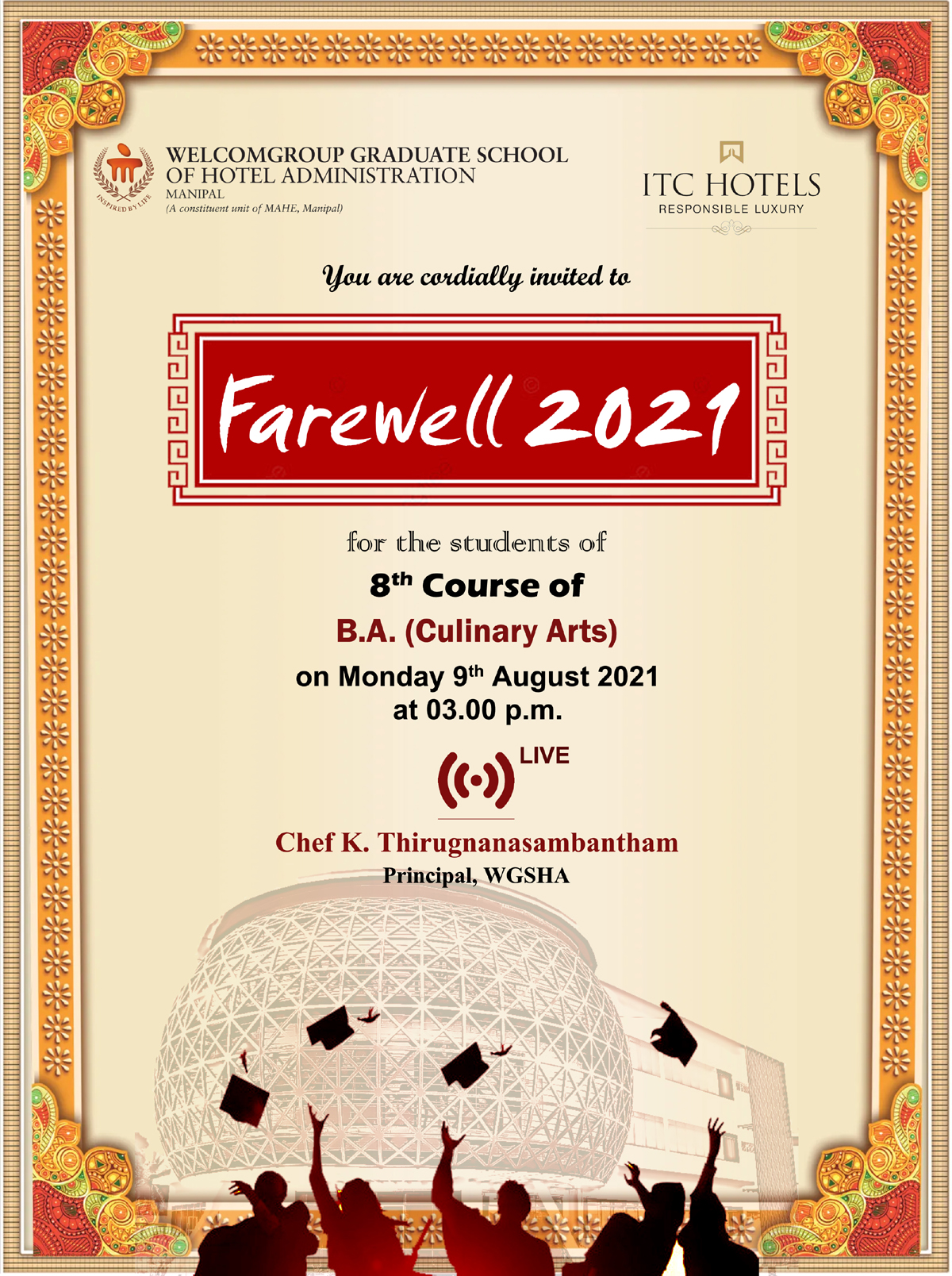 WGSHA bids online farewell to B.A. (Culinary Arts) 8th Course