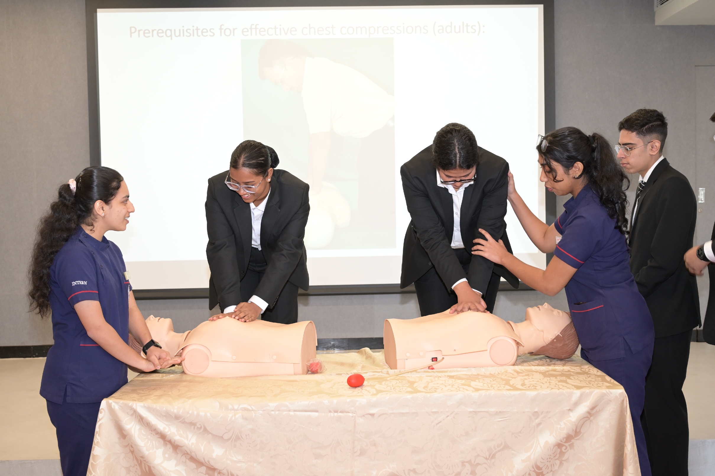 Basic Life Support and CPR Skills training for new UG batches at WGSHA