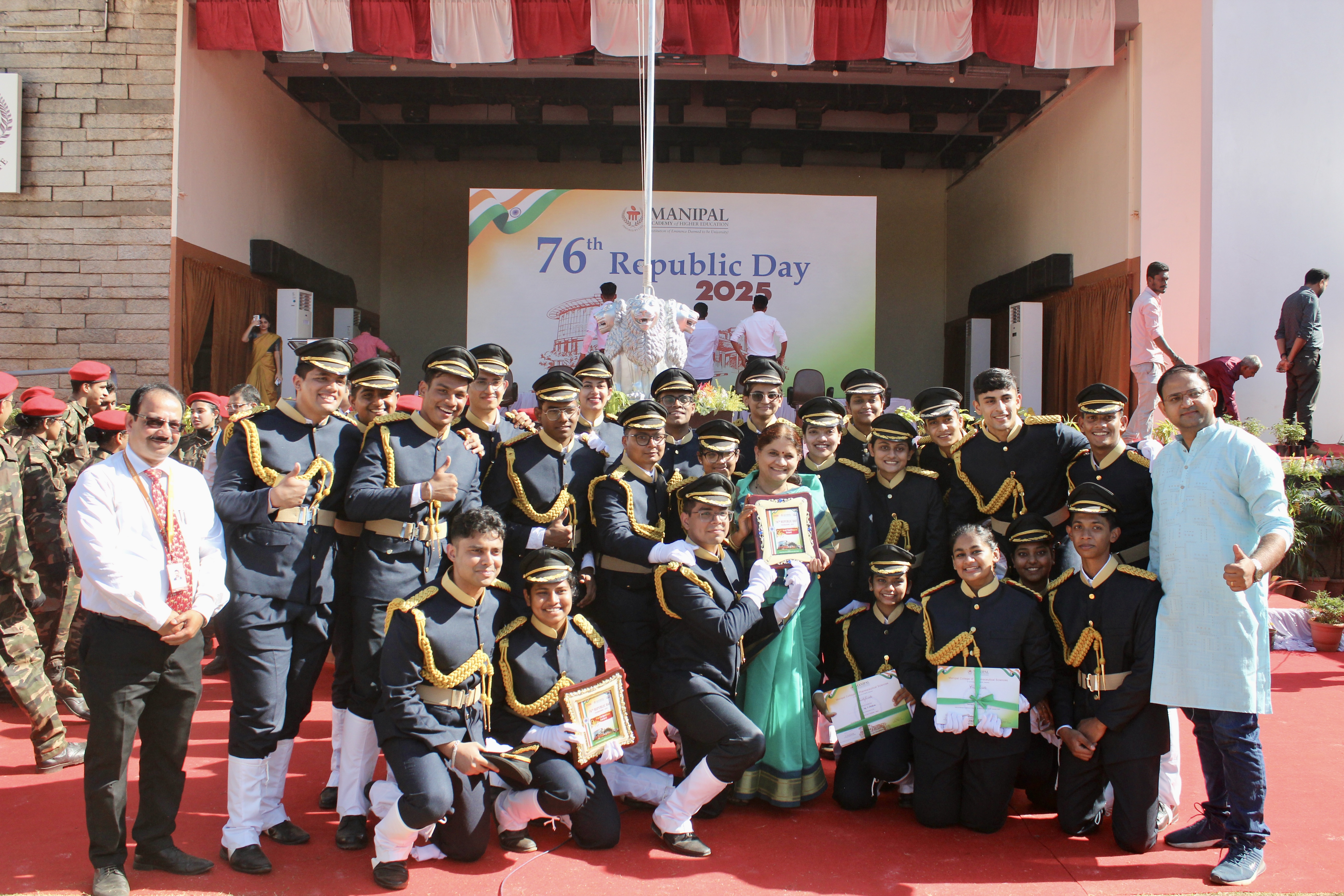 WGSHA contingent for Republic Day Parade 2025 wins II Best Contingent Award at MAHE, Manipal.