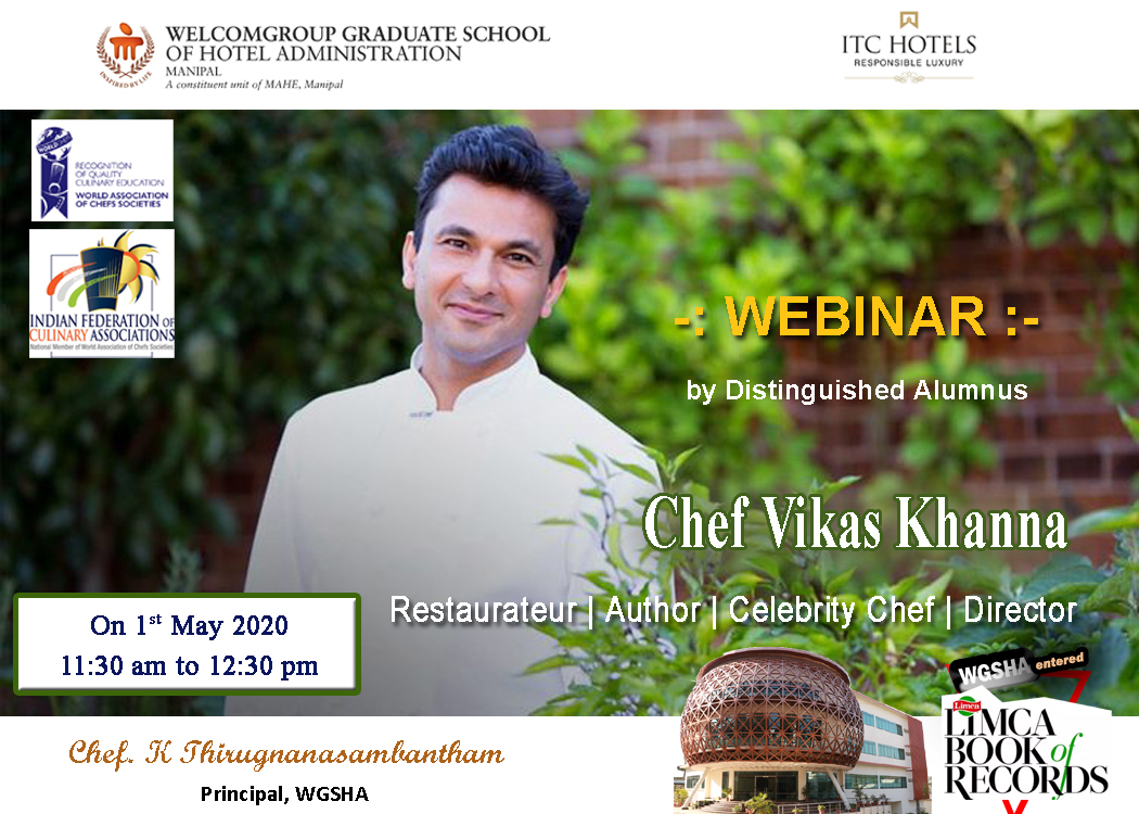 Webinar with Chef Vikas Khanna